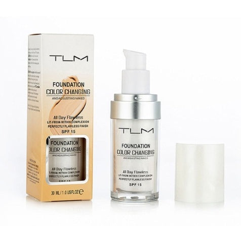 Temperature Liquid Foundation & Concealer – Self-Adjusting Natural Color with SPF 50 | Portable BB Concealer