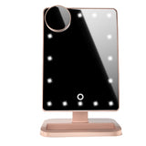 Touch Screen LED Makeup Mirror with Bluetooth Speaker & 10X Magnification