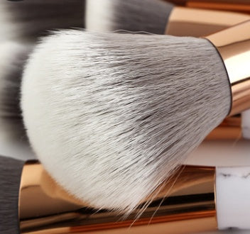 15-Piece White Marble Makeup Brush Set – Professional Beauty Kit for Flawless Application