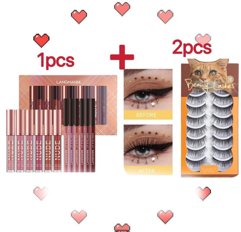 12-Piece Matte Lipstick & Lip Liner Set – Long-Lasting, Moisturizing & Kiss-Proof