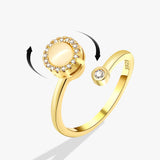 Fashionable Opal Spinning Ring