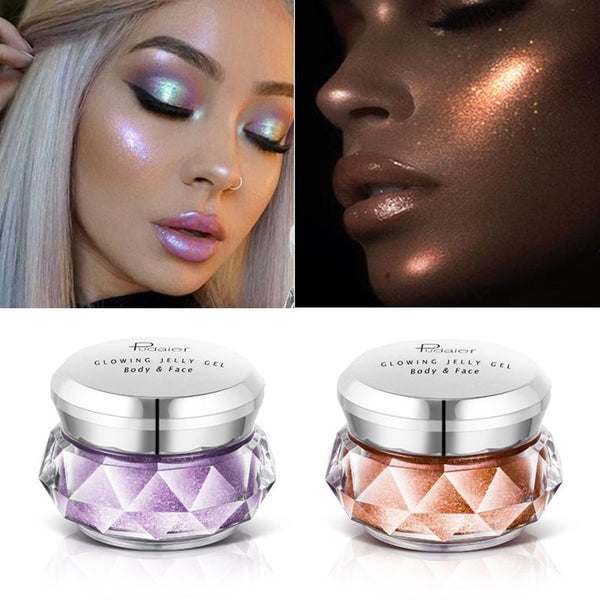 Pudaier Rainbow Highlighter Jelly Gel – Liquid Glow & Festival Body Glitter