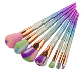 Luxe 7-Piece Diamond Makeup Brush Set – Foundation & Precision Tools