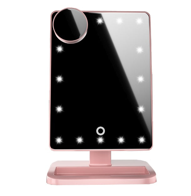 Touch Screen LED Makeup Mirror with Bluetooth Speaker & 10X Magnification