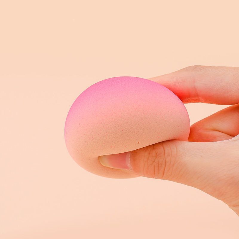 Peach Makeup Sponge Egg – Super Soft Air Cushion Beauty Sponge for Wet & Dry Use