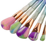 Luxe 7-Piece Diamond Makeup Brush Set – Foundation & Precision Tools