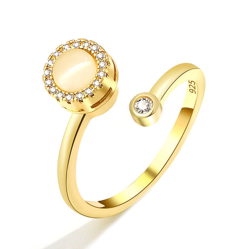 Fashionable Opal Spinning Ring