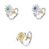 Flower Bee Elegant Adjustable Spinner Ring