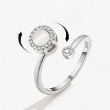 Fashionable Opal Spinning Ring