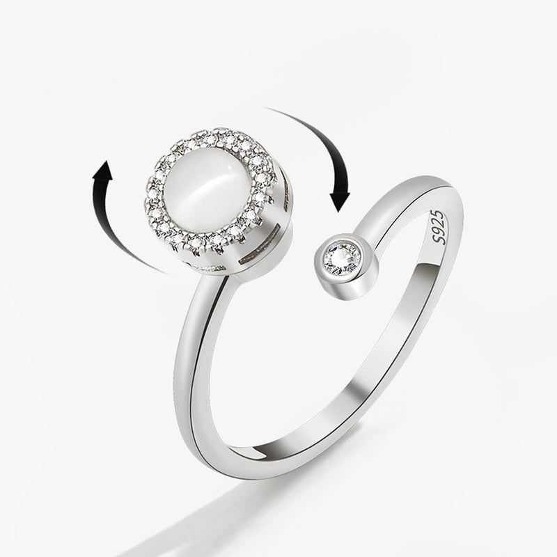 Fashionable Opal Spinning Ring